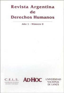 Cubierta para "Revista argentina de derechos humanos": Año I, Nº 0
