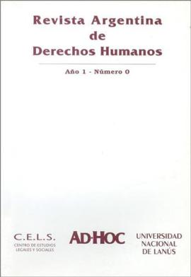 Cubierta para Revista argentina de derechos humanos: Año I, Nº 0